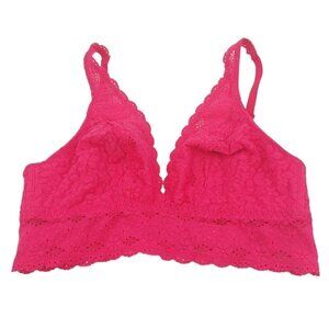 Wacoal Halo Lace Soft Cup Wireless Convertible Bra Hot Pink Women's 36 Boho
